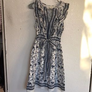 Blue and white summer dress